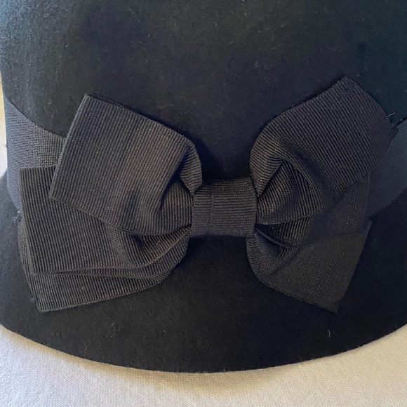 San Diego Hat Co.-Womens Wool Elegant Feminine Black Bow Evening Hat - Picture 8 of 13